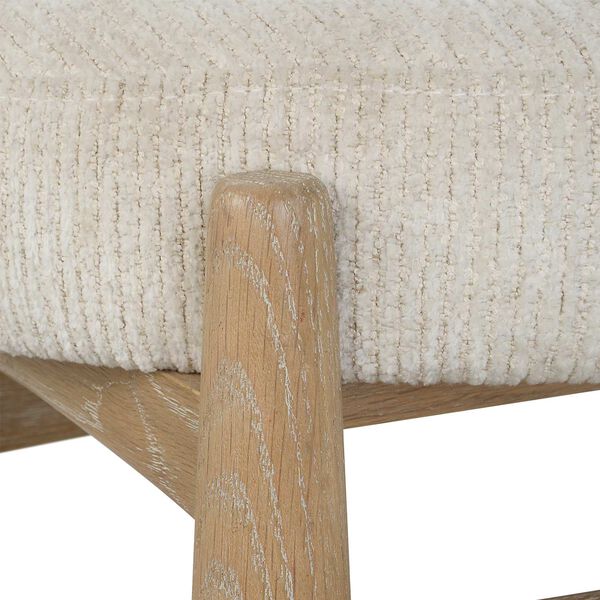 Acrobat Off-White and Natural Small Bench, image 5