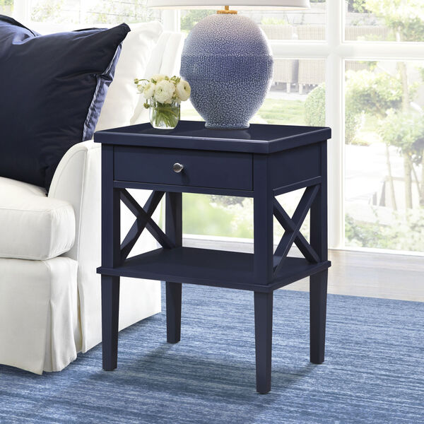 Marta Midnight Blue Accent Table, image 1