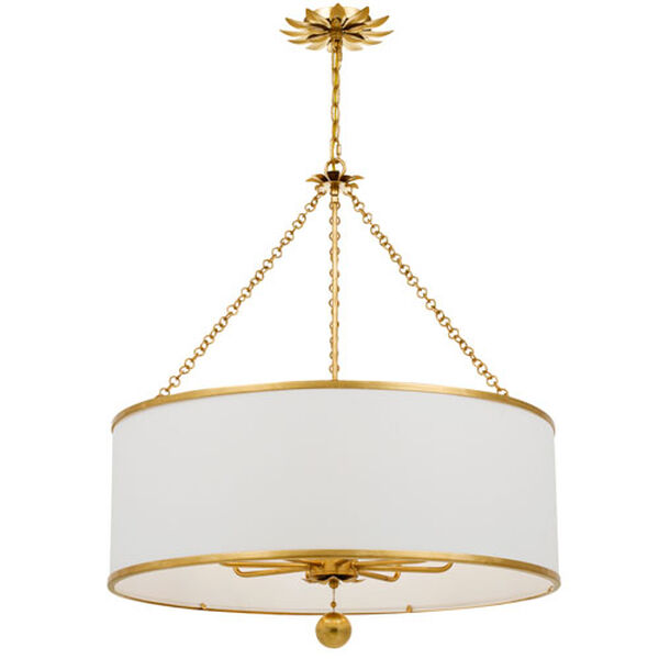 Rosemary Antique Gold Eight-Light Chandelier, image 1
