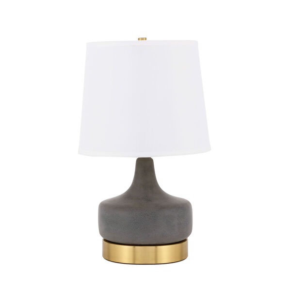 Verve Brushed Brass and Grey 12-Inch One-Light Table Lamp, image 3