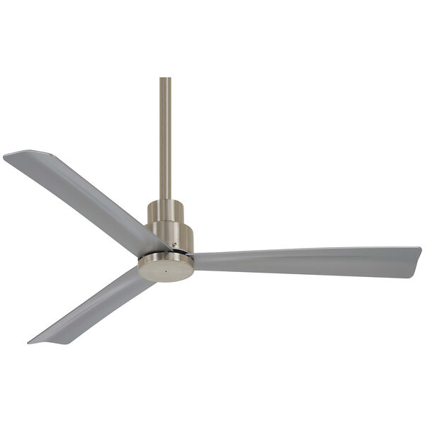 Simple Brushed Nickel Ceiling Fan, image 1