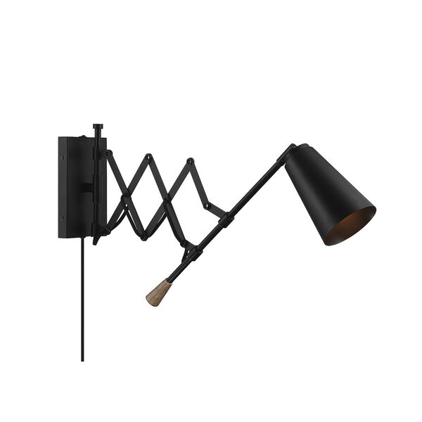 Chelsea Matte Black One-Light Plug-In Wall Sconce, image 5