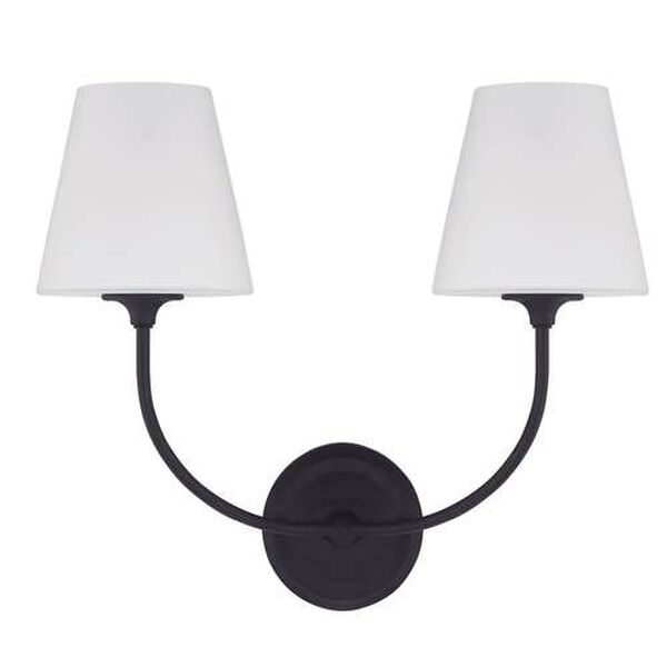 Sylvan Black Forged Two-Light Wall Sconce, image 1