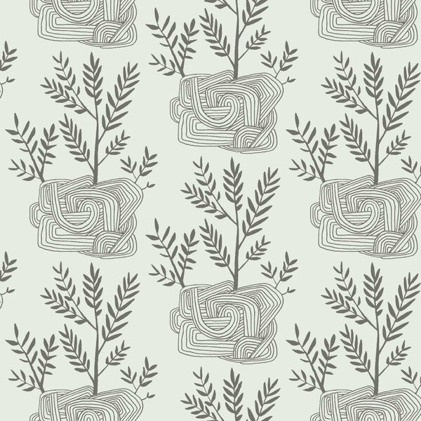 Risky Business III Gray Seedlings Peel and Stick Wallpaper, image 2