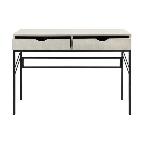 Vetti Off White and Black Two Drawer Desk, image 4