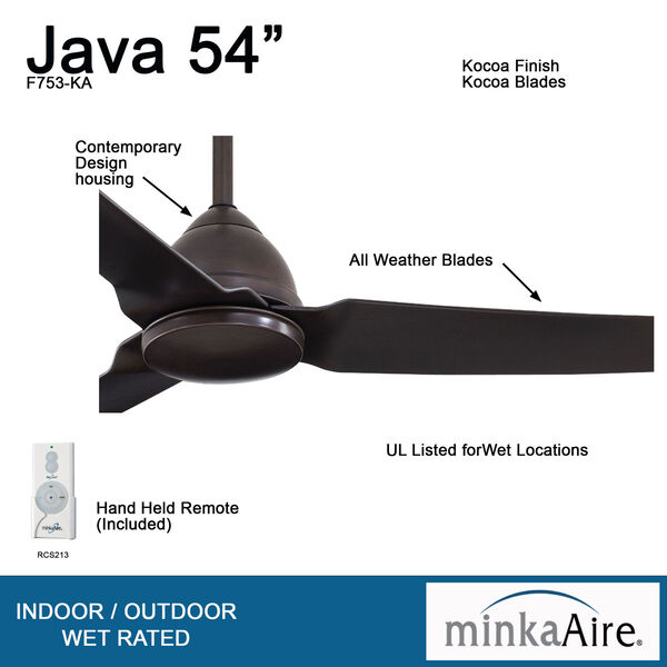 Java Kocoa 54 Inch Blade Span Ceiling Fan, image 3