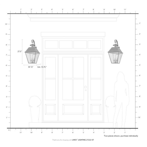 Wentworth Four-Light Outdoor Extra Large Wall Lantern, image 1