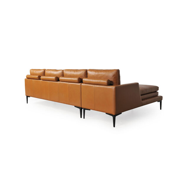 Uptown Tan Full Leather Sectional Sofa, image 3