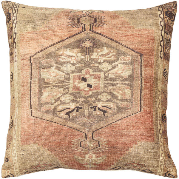 Javed Beige and Tan 18-Inch Pillow, image 1