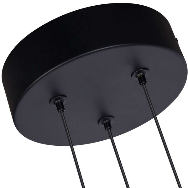 Milano Black Adjustable Six-Light Integrated LED Pendant, image 6