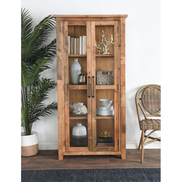 Emma Natural Pine Display Cabinet, image 2