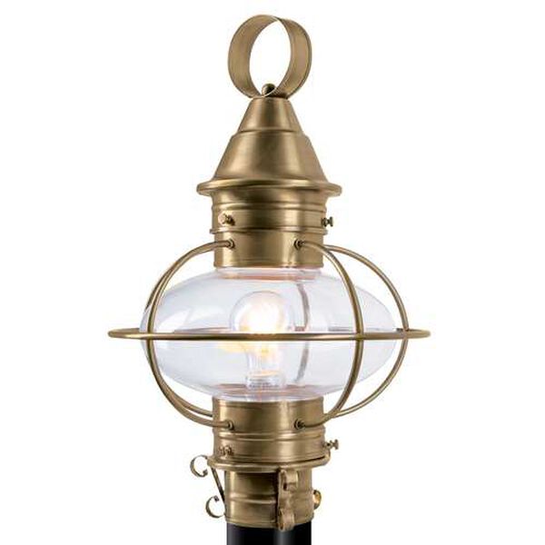 American Onion Aged Brass 14-Inch One-Light Outdoor Post Lantern, image 1