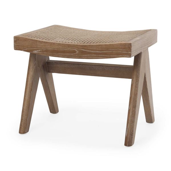 Arvin Brown Wooden Stool, image 1