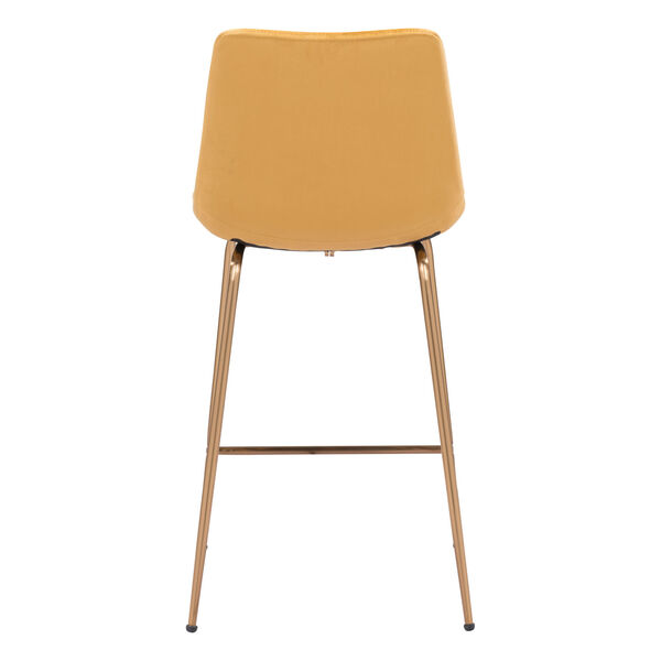 Tony Yellow and Gold Counter Height Bar Stool - (Open Box), image 5