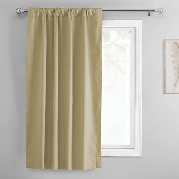 Shaker Beige Solid Cotton Tie-Up Window Shade Single Panel, image 5