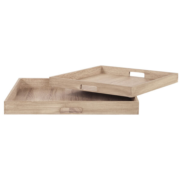 Square Wooden Trays - Set of 2, image 1