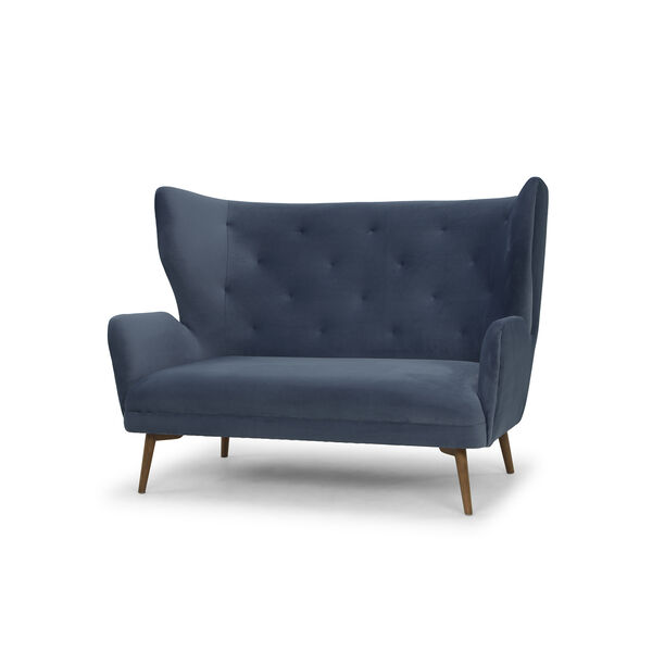 Klara Matte Dusty Blue Double Seat Sofa, image 2