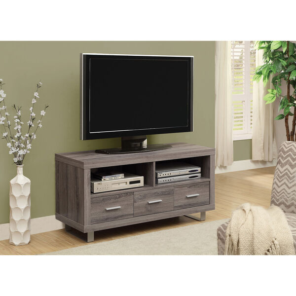 TV Stand - 48 L / Dark Taupe with 3 Drawers, image 1