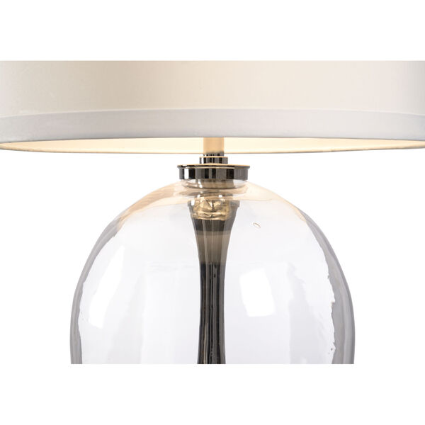Allanah Polished Nickel and White One-Light Table Lamp, image 2