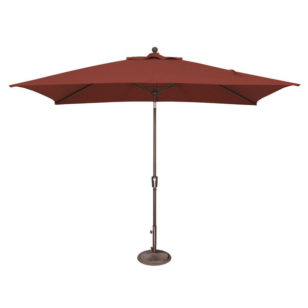 Catalina 6x10 Foot Rectangular Market Umbrella in Henna and Bronze, image 1