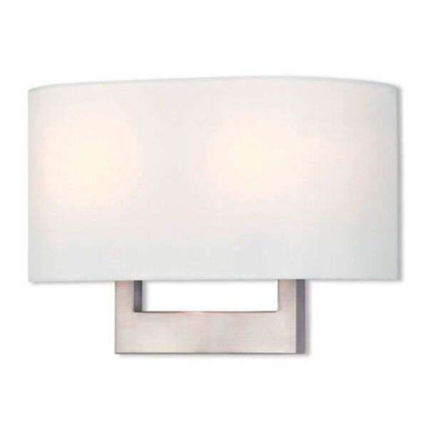 Lyndale Brushed Nickel 14-Inch Two-Light ADA Wall Sconce, image 1