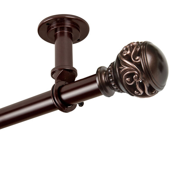 Isabella Bronze 48-Inch Ceiling Curtain Rod, image 1