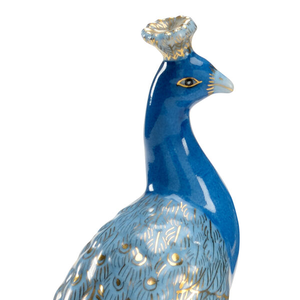 Blue and Cream Peacocks Figurines- Pair, image 2