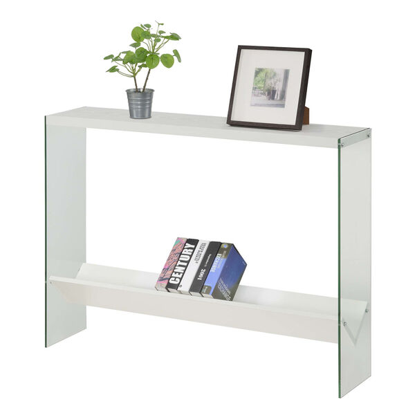 SoHo White Console Table with Shelf, image 3