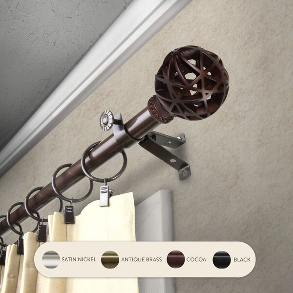 Leanette Cocoa 120-Inch Curtain Rod, image 2