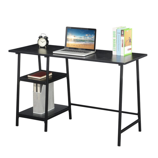 Design2Go Black Wood Metal Desk, image 3