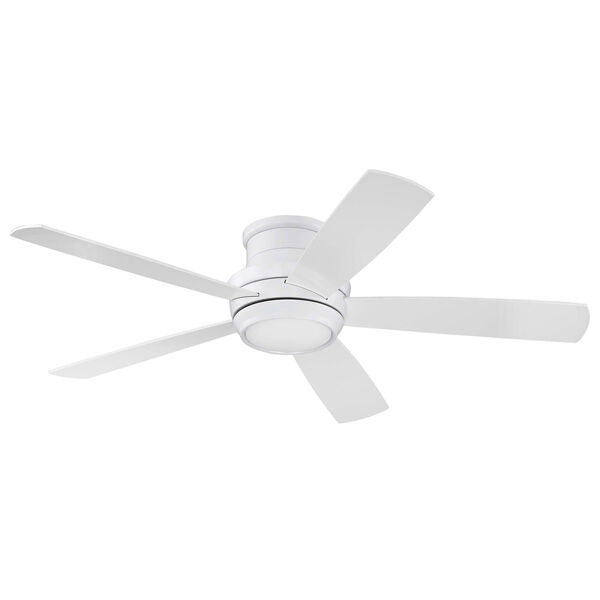 Tempo White 52-Inch LED Ceiling Fan with Five Blades, image 1