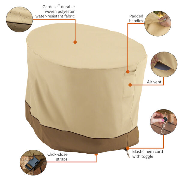 Ash Beige and Brown Papasan Patio Chair Cover, image 2