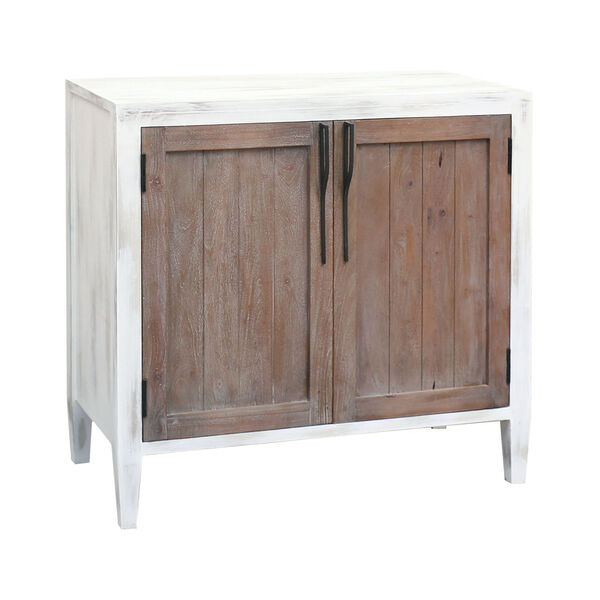 Wilder Front Porch White and Weathered Tuscan 36-Inch Two-Door Credenza, image 1