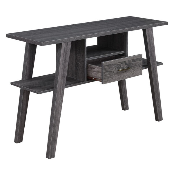 Newport Weathered Gray Mike W Console Table with Drawer, image 4