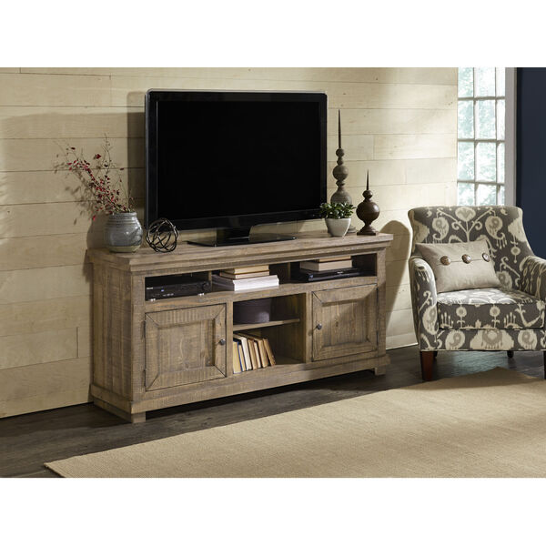 Willow Weathered Gray 64-Inch Entertainment Console, image 1