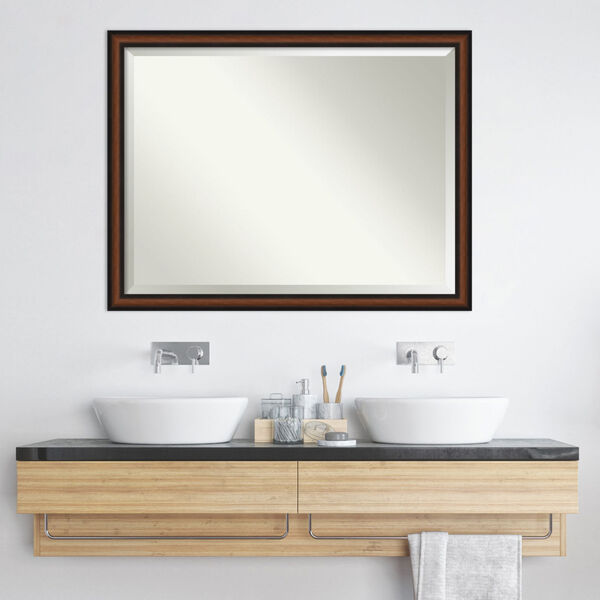 Yale Walnut 43W X 33H-Inch Bathroom Vanity Wall Mirror, image 6