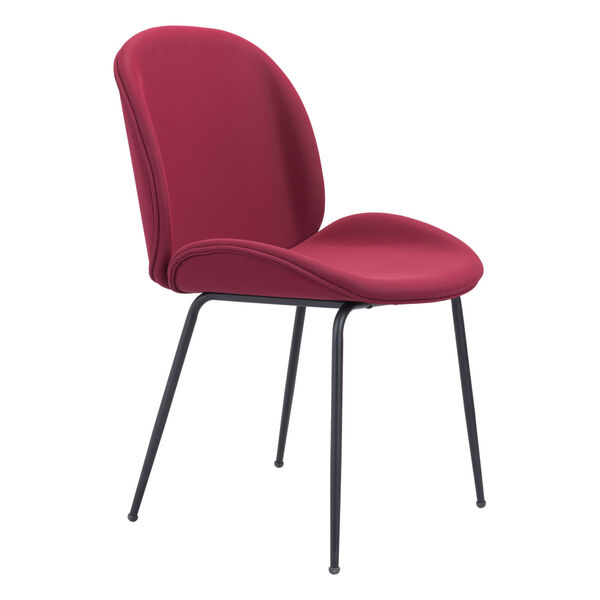 Miles Red and Black Dining Chair, Set of Two, image 1