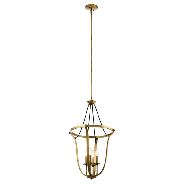 Thisbe Natural Brass 18-Inch Four-Light Chandelier, image 1