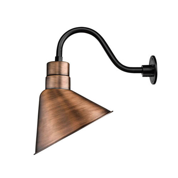 R Series Natural Copper One-Light Angle Shade, image 1