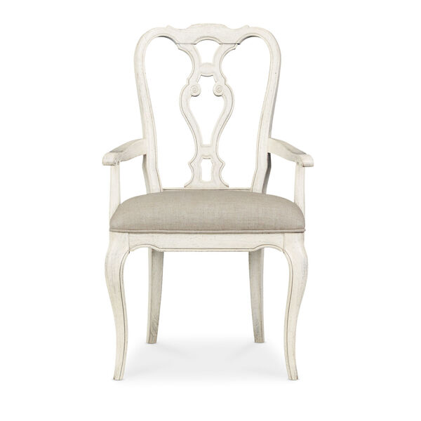 Traditions Soft White Wood Back Arm Chair, image 2