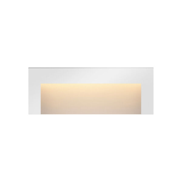 Taper Satin White 2700K LED Deck Light with Etched Glass, image 1