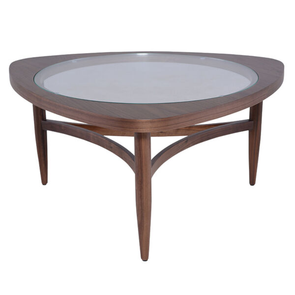 Isabelle Clear and Walnut Coffee Table, image 3