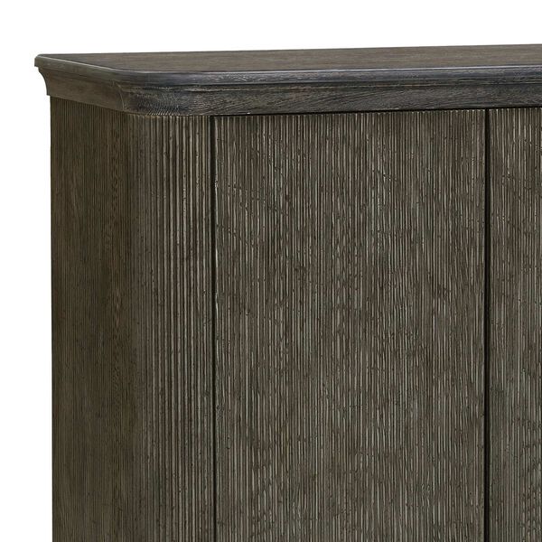 Pulaski Accents Gray Reeded Two Door Accent Chest with Shelves, image 4