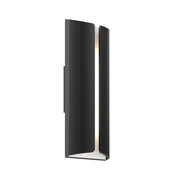 Black 12-Inch LED Outdoor Wall Sconce, image 2