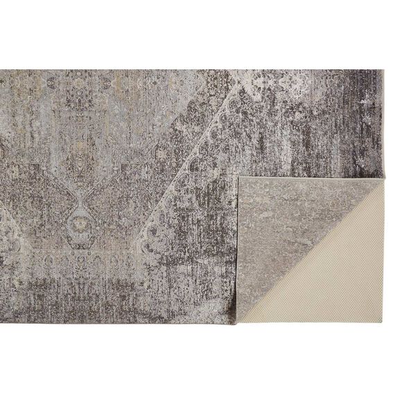 Sarrant Casual Distressed Gray Silver Ivory Area Rug, image 5