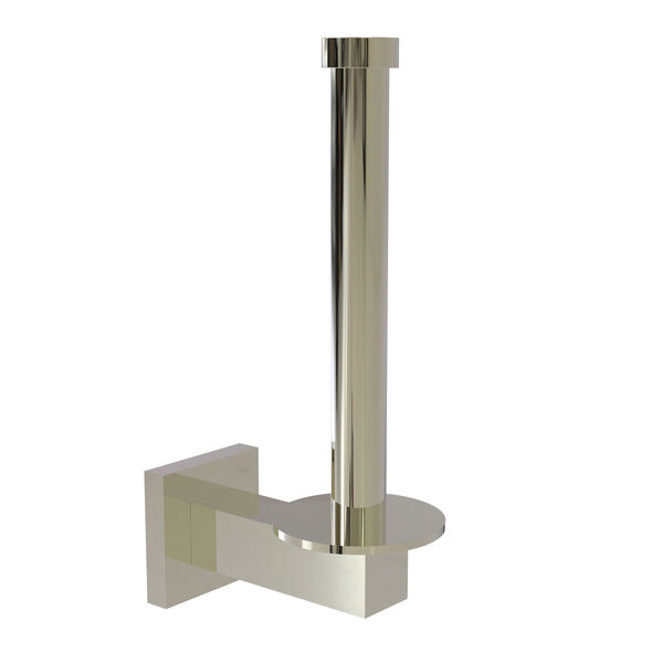 Montero Polished Nickel Four-Inch Upright Toilet Tissue Holder and Reserve Roll Holder, image 1