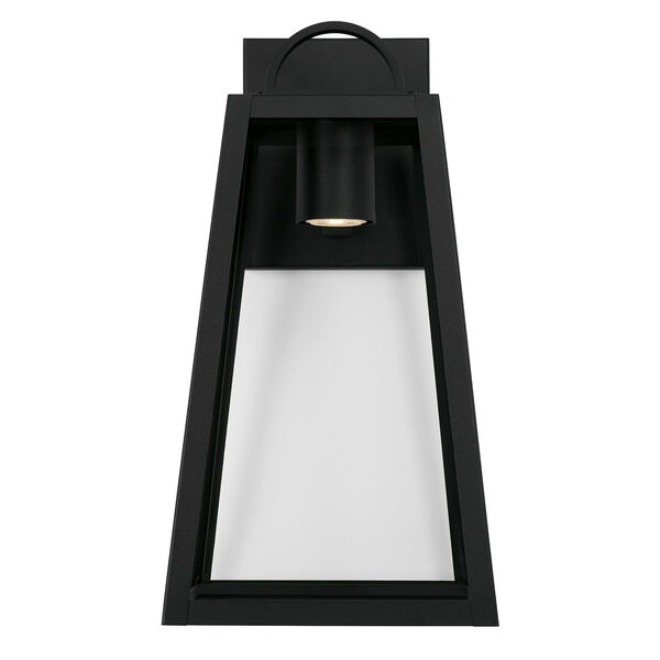 Leighton Black 10-Inch One-Light Minimal Light Pollution Outdoor Wall Lantern with Clear Glass, image 2