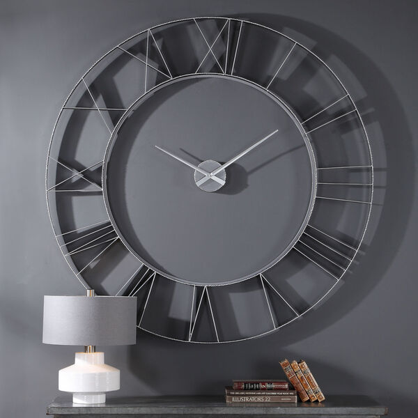 Carroway White 60-Inch Wall Clock, image 5