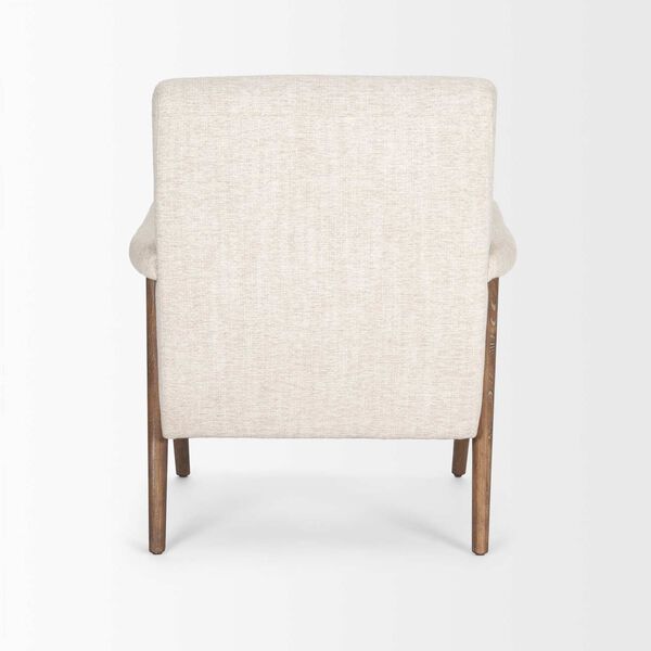 Nico Oatmeal Wood Upholstered Accent Chair, image 4