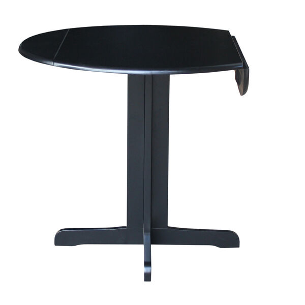 36-Inch Black Dual Drop Leaf Table, image 2